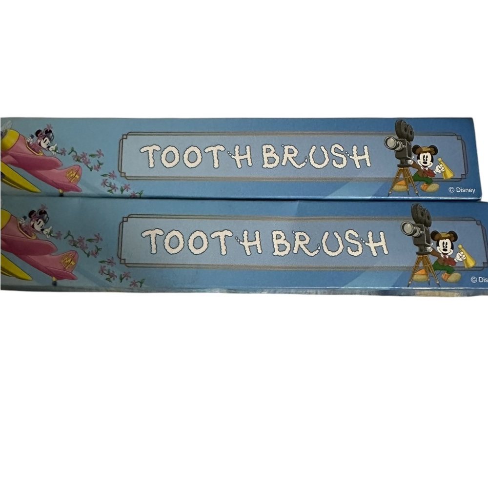 Disney Toothbrush X2 - Minnie and Mickey- Hotel Ambassador Made in Japan NEW